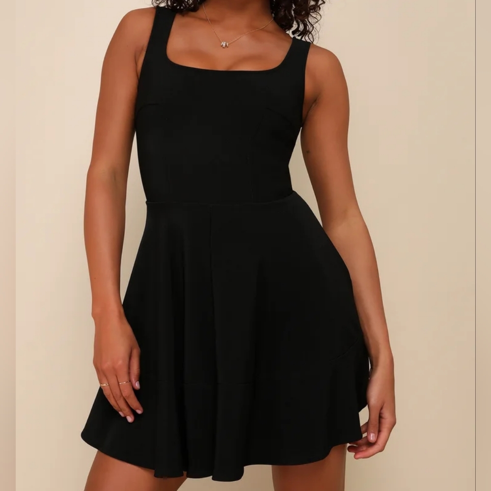 Lulus Home Before Daylight Black Dress Size Medium
